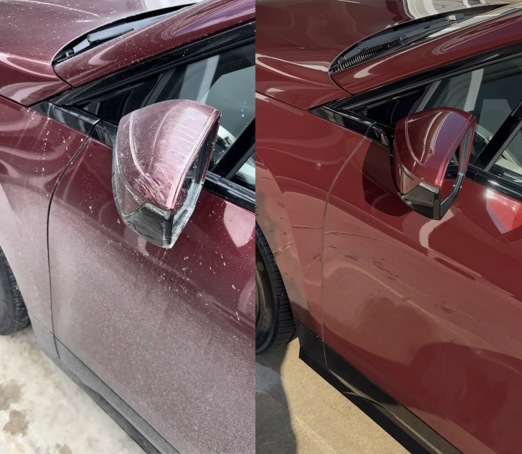 Professional exterior detailing in Lansing, MI, featuring a scratch-free foam bath and hand dry to safely remove road grime and contaminants