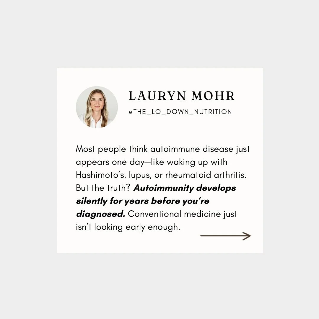 🚨 Autoimmune disease doesn&rsquo;t just &ldquo;happen&rdquo; overnight. It develops in stages, often years before a diagnosis&mdash;yet conventional medicine often isn&rsquo;t testing early enough (or not ordering comprehensive enough testing!)

Mos