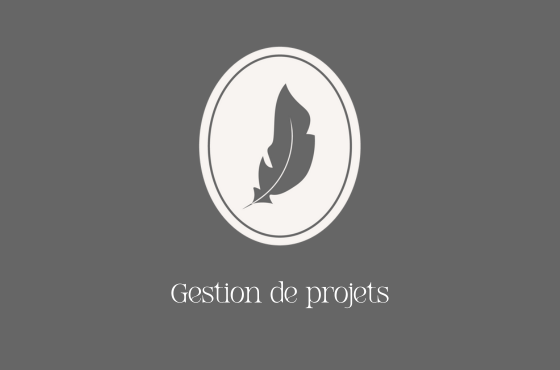 Slide gris avec le texte blanc 'Gestion de projets'.