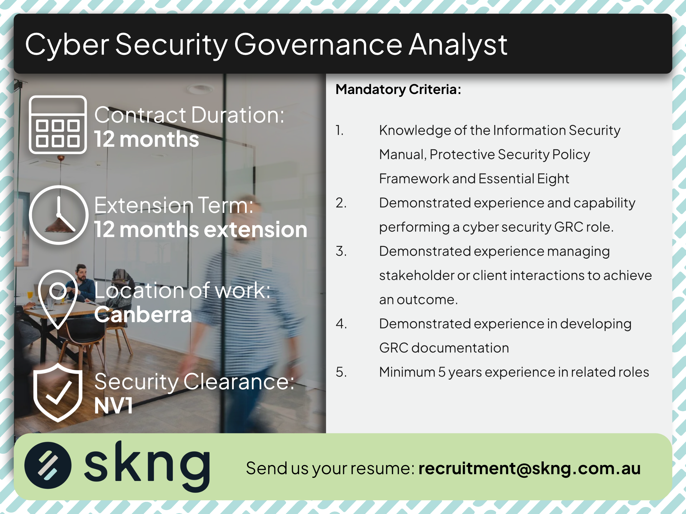 Cyber Security Governance Analyst&nbsp;