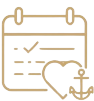 Calendar Anchor Line Art.