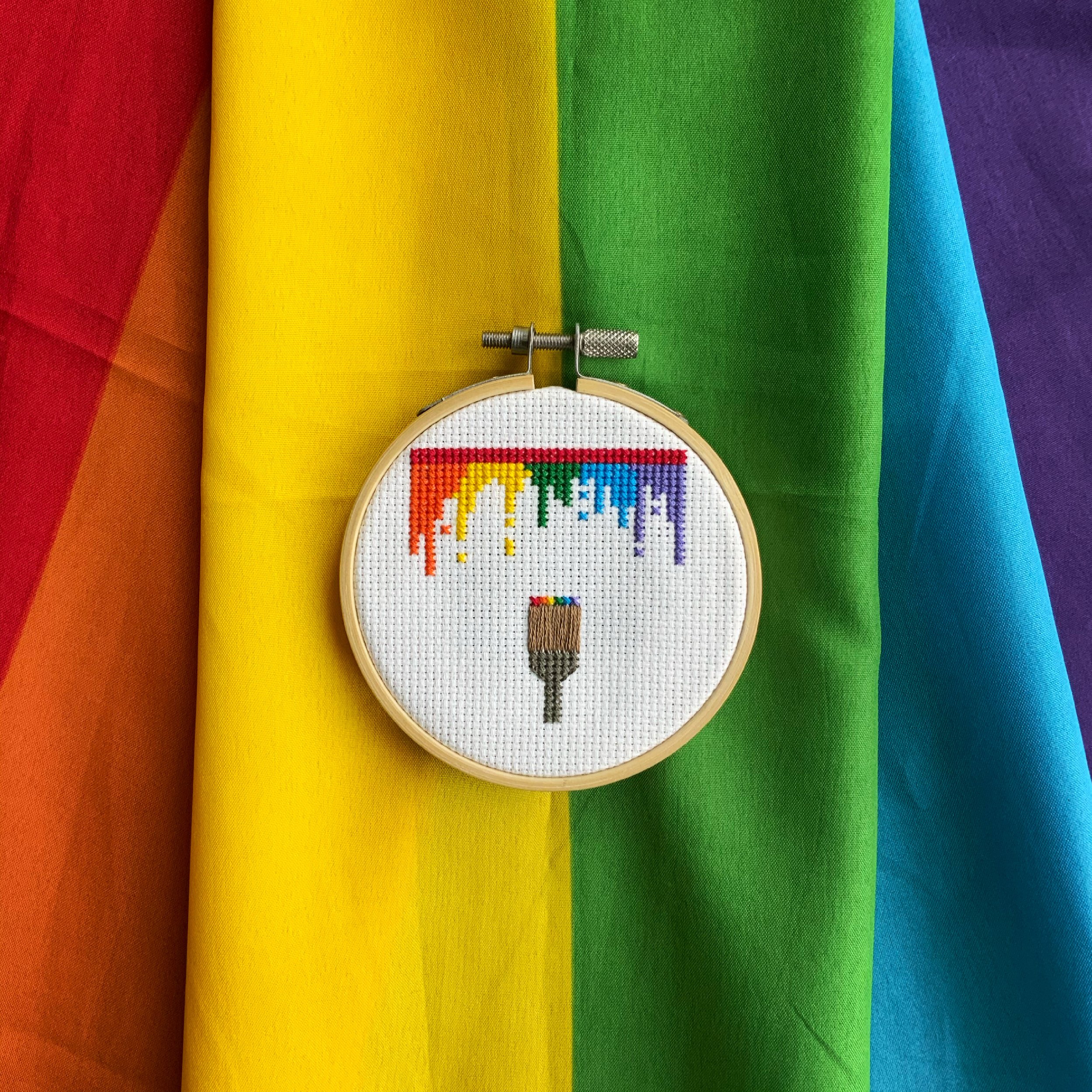 Cross Stitch Pride Wall Hanging