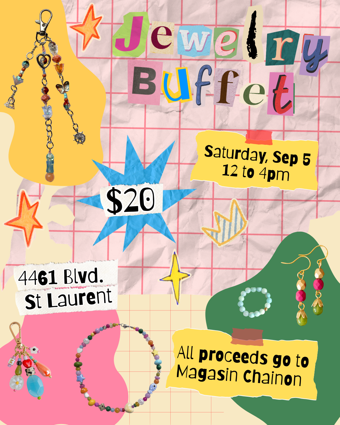 Jewelry buffet at magasin chainon