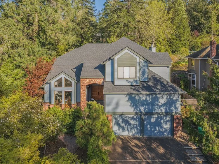 Completed roof aerial view