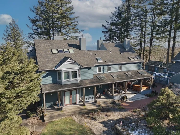 Finished roof replacement aerial