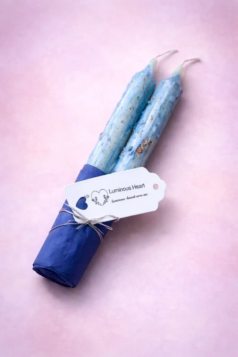 The Gardenia Glow Duo ✦ Copper-Kissed Ritual Candles