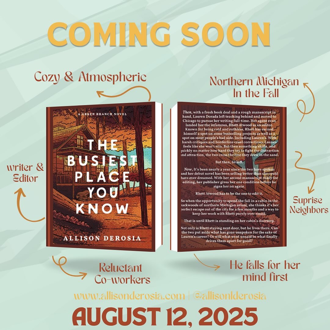 Share this and Keep your eye out for an digital arc giveaway sooooon 🥰 
#allisonderosia #thebusiestplaceyouknow