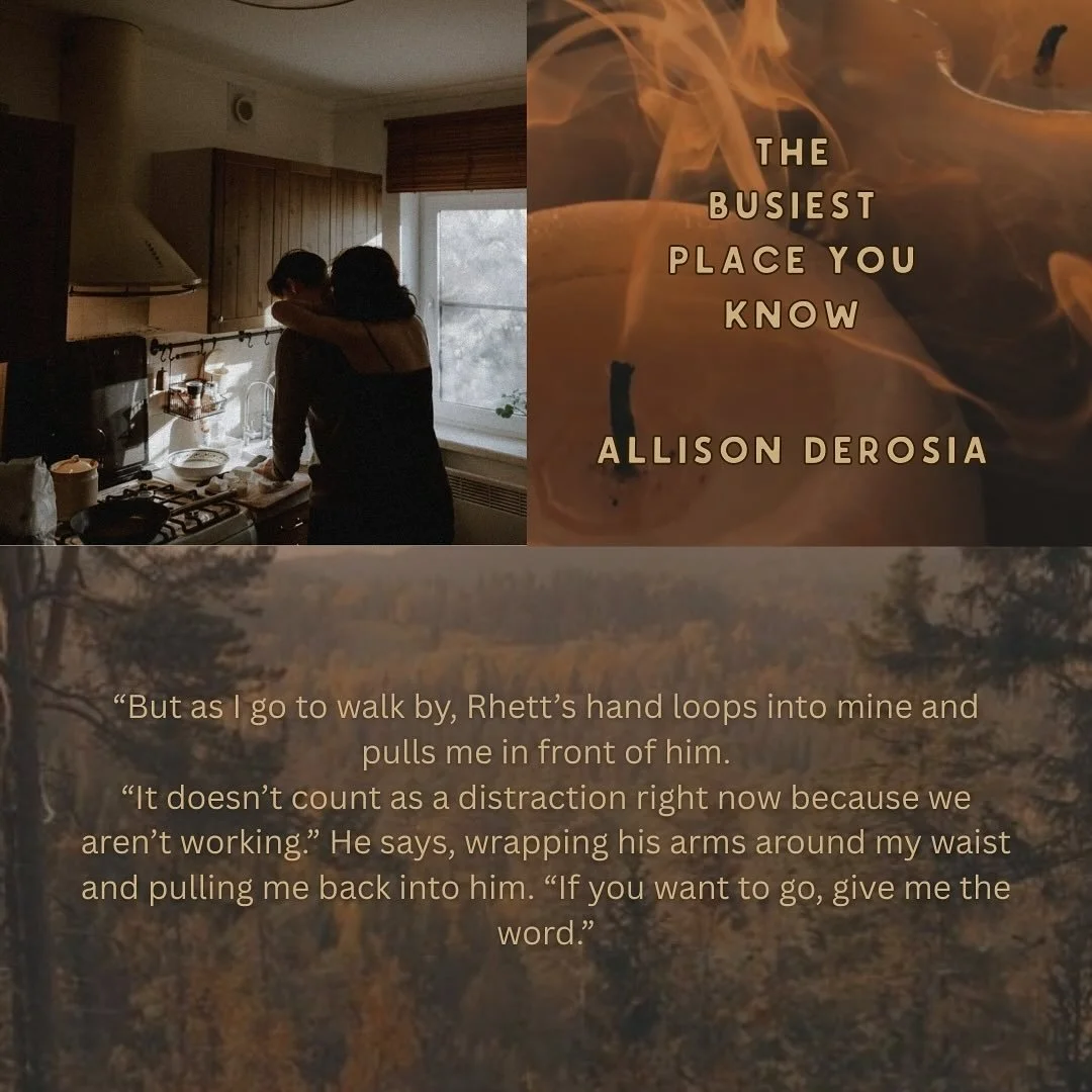 A romantic writer &amp; her angsty editor 🤝 yearning

#thebusiestplaceyouknow #allisonderosia #indieauthor #michiganauthor #newbooks #bookstagram #fallvibes #greenbranchmichigan #northernmichigan #indieauthor #indiebooks #newbooks #newromancebook #f