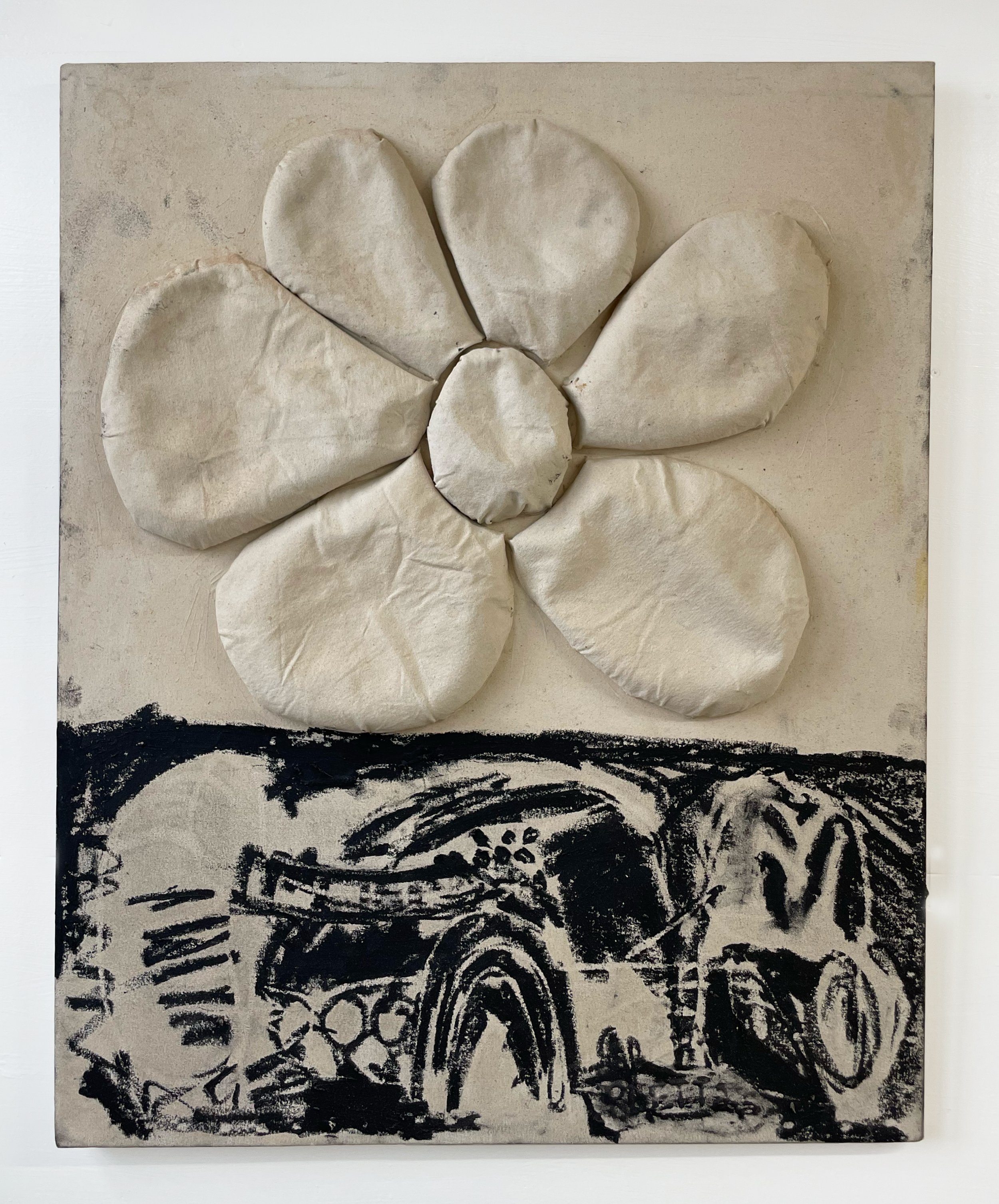 "Life and Death no.2"
40"x32"
2025
oil, graphite, gesso, on canvas