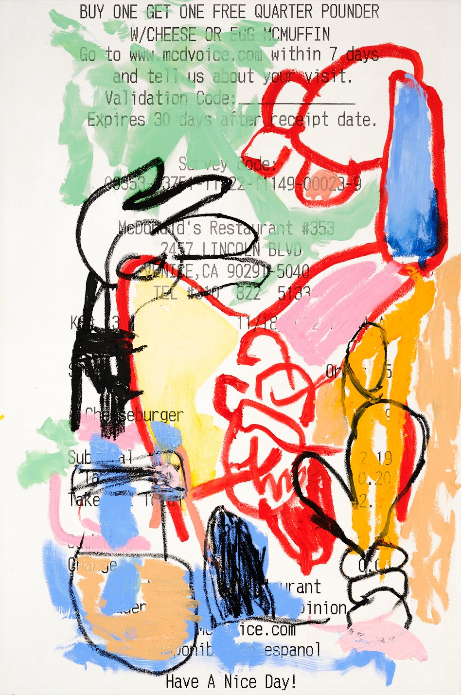 "2.19"
48"x72"
2023
gesso, oil and spray on canvas