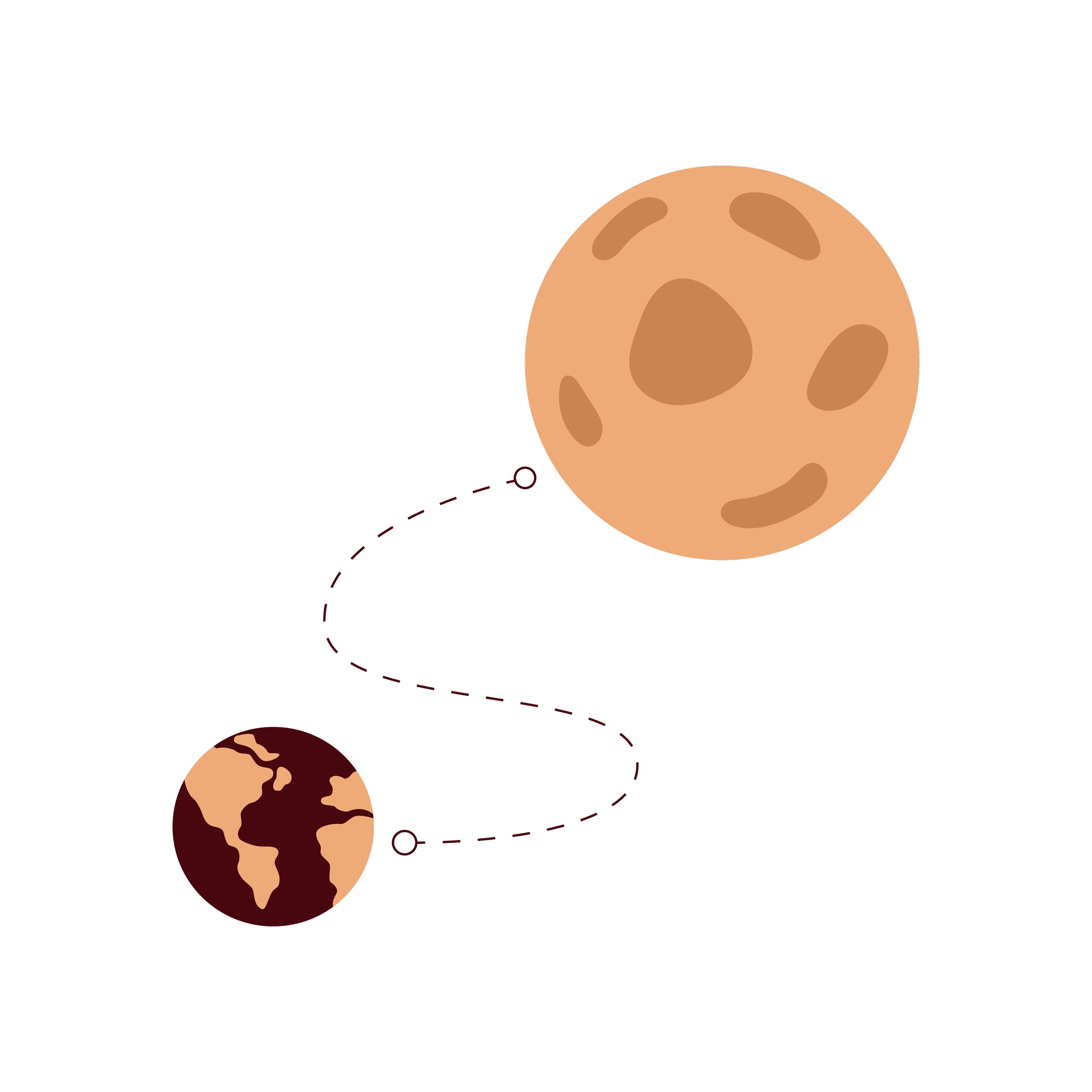 Illustration of the Earth's orbit around the Sun, showing the Moon orbiting Earth in a space diagram with labels.