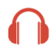 Red headphones icon