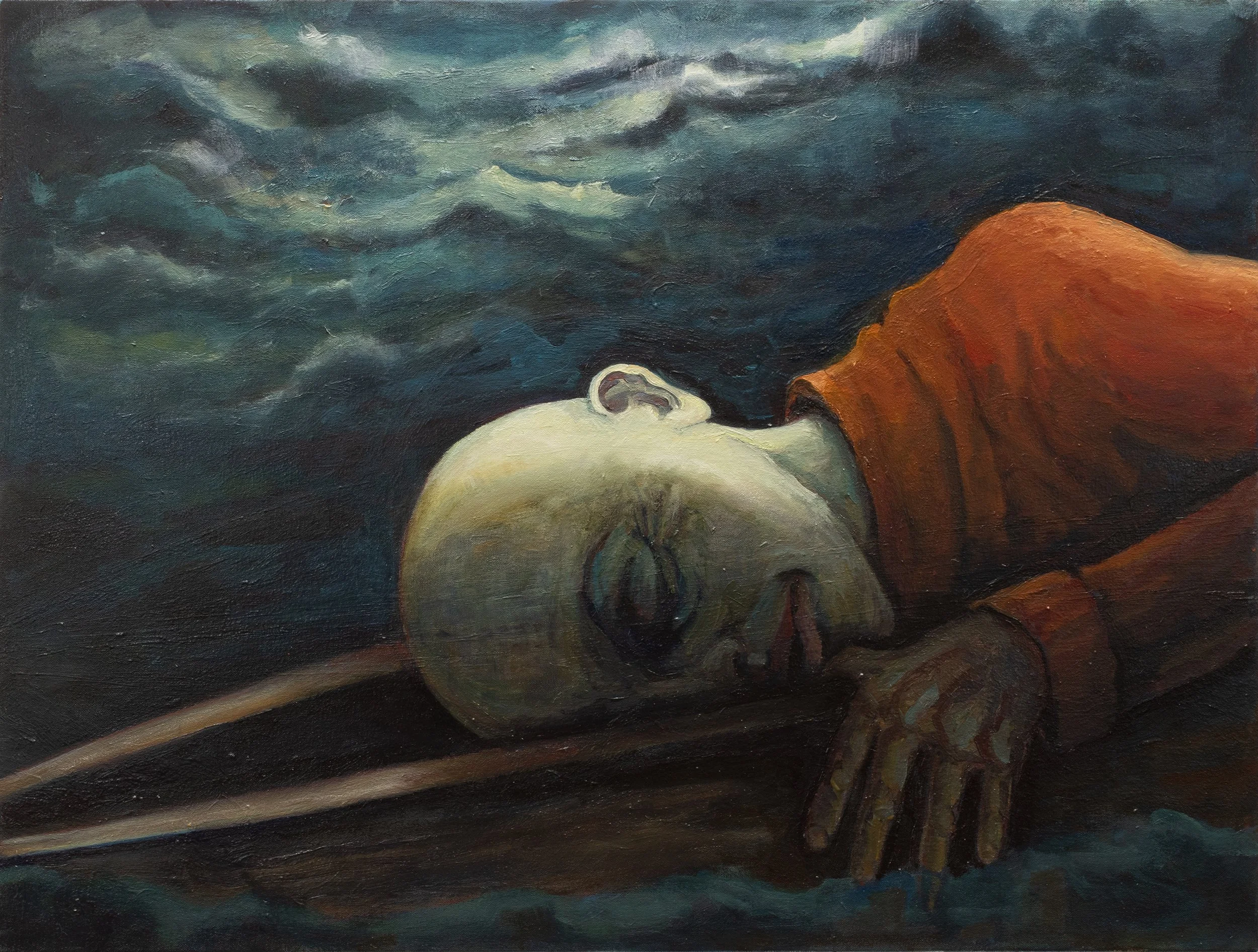 Adrift 2 • 2022 • 30 x 40 inches • Water based oil paint on canvas