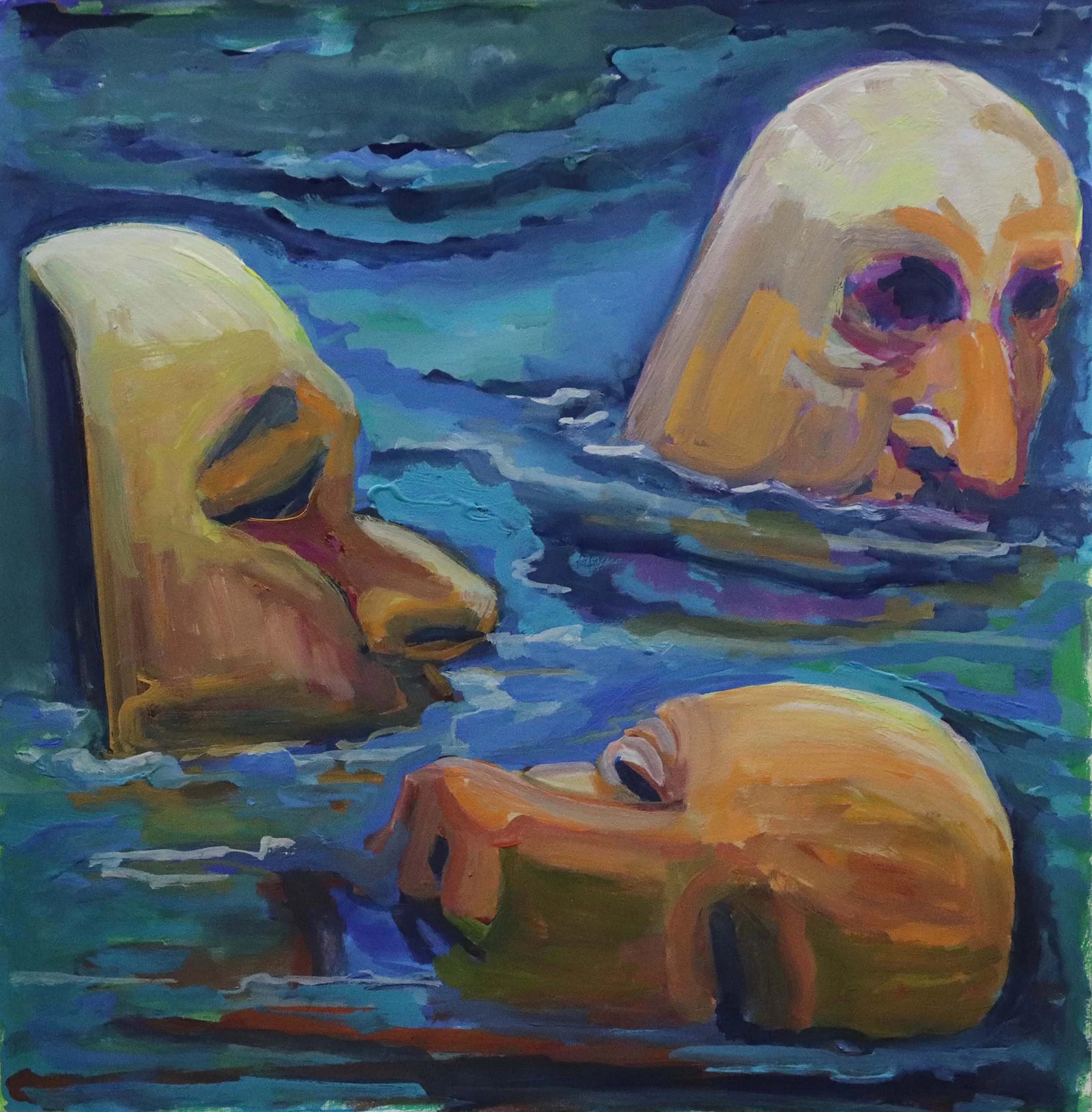 Afloat 2 • 2020 • 8x8 inches • Gouache