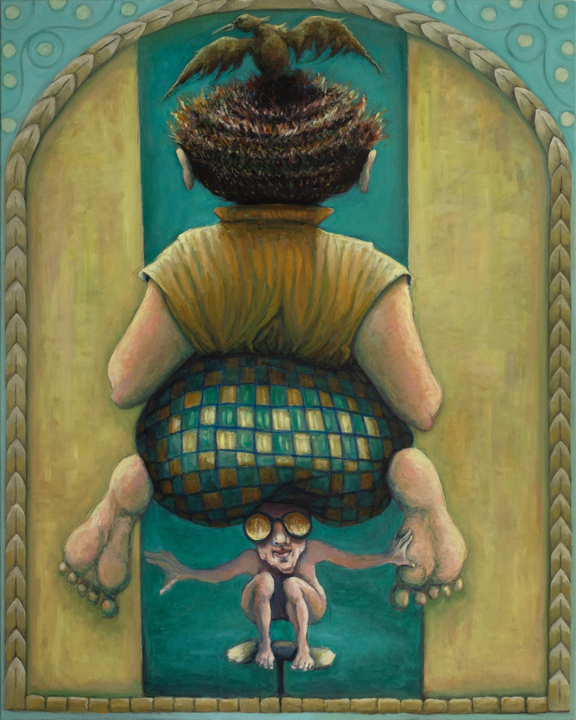 Overwhelm • 2025•  60 x 48 inches • Water based oil paint on canvas