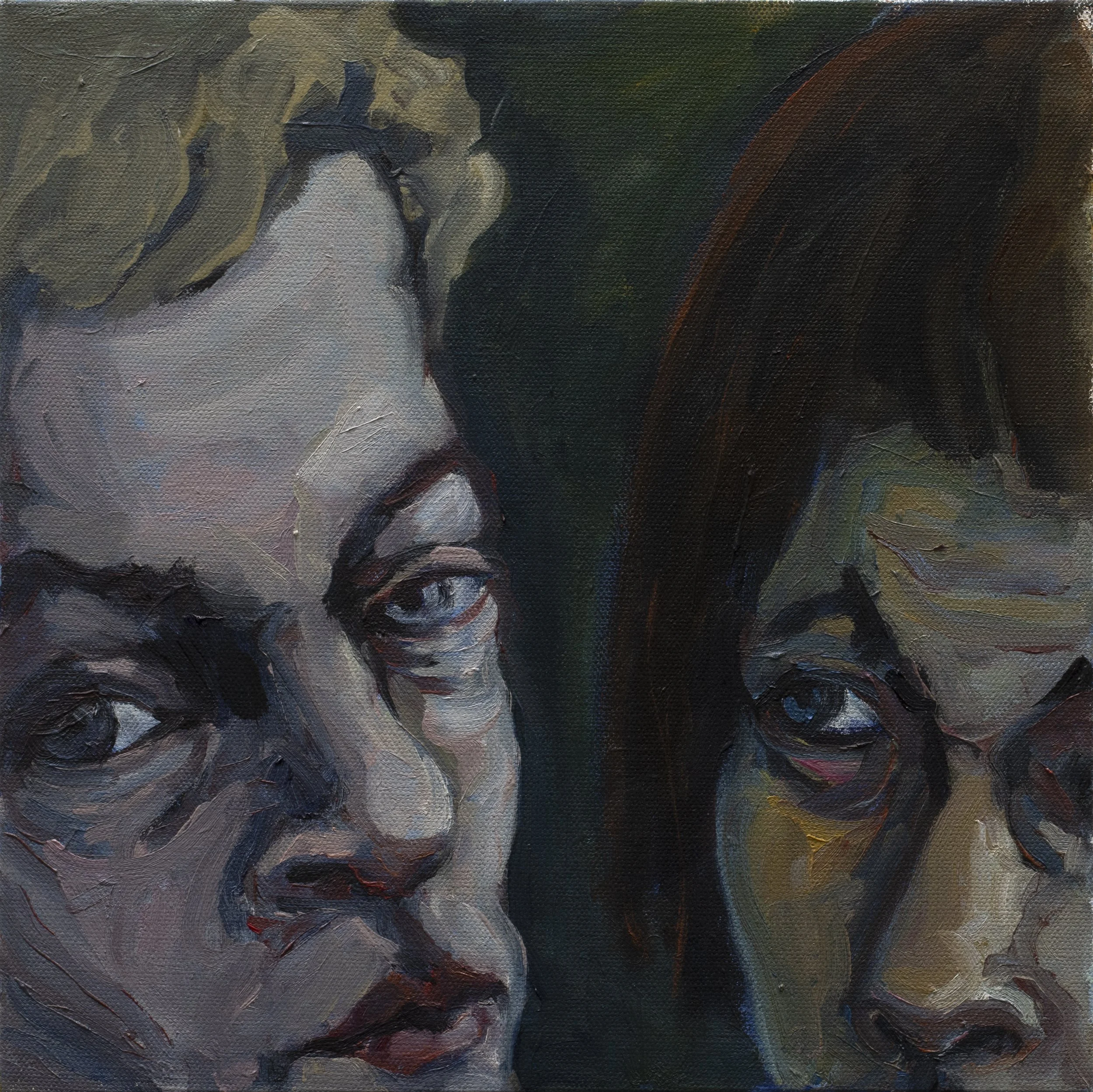 Watchful • 2021 • 12 x 12 inches • Water based oil paint on canvas