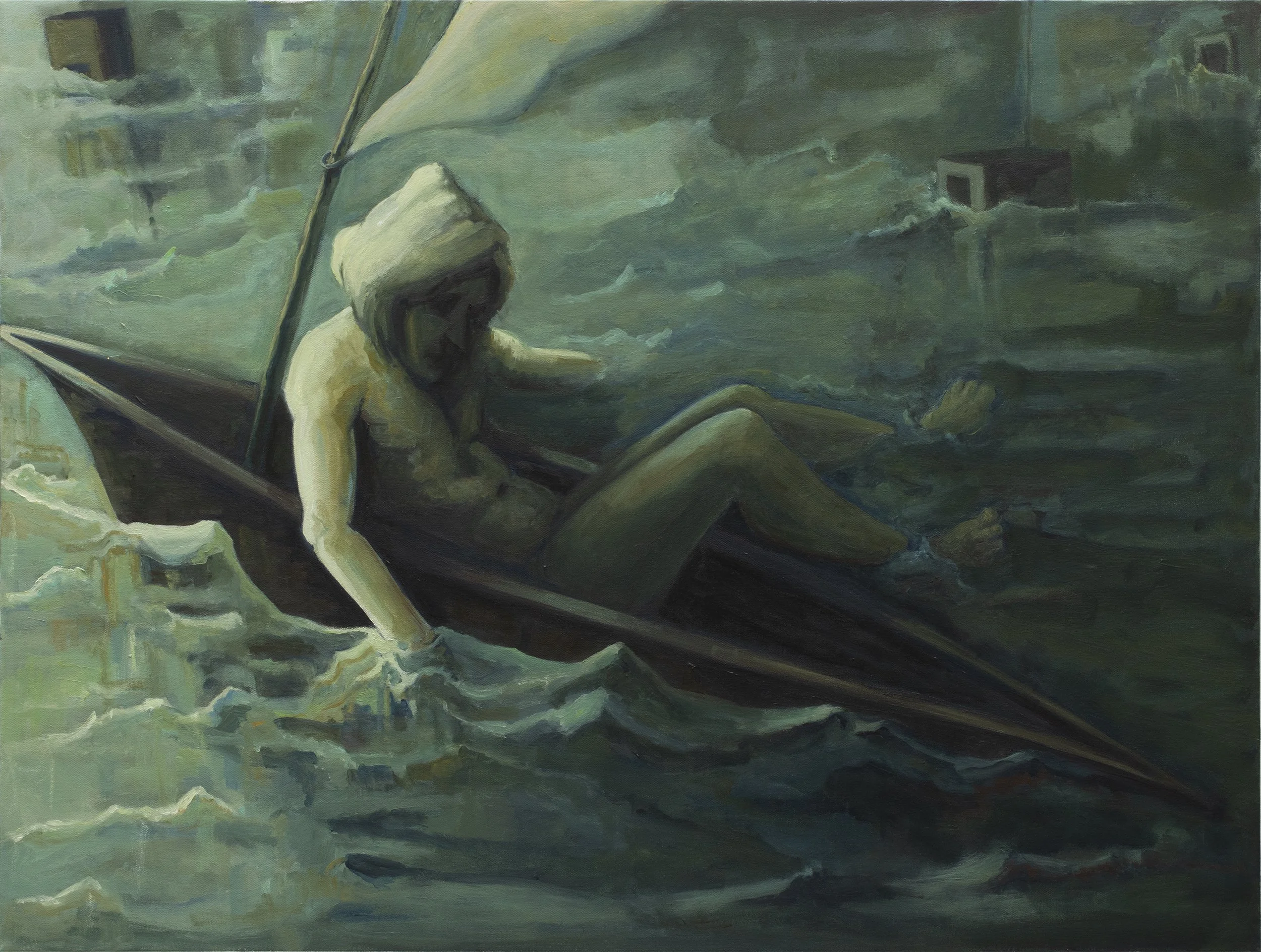 Adrift • 2022 • 36 x 48 inches • Water based oil on canvas