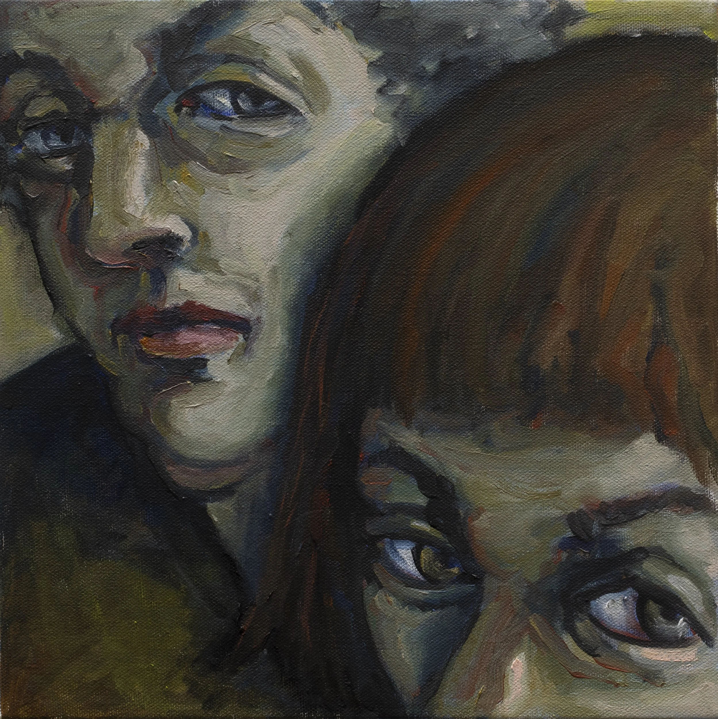 Watchful 2 • 2021 • 12 x 12 inches • Water based oil paint on canvas