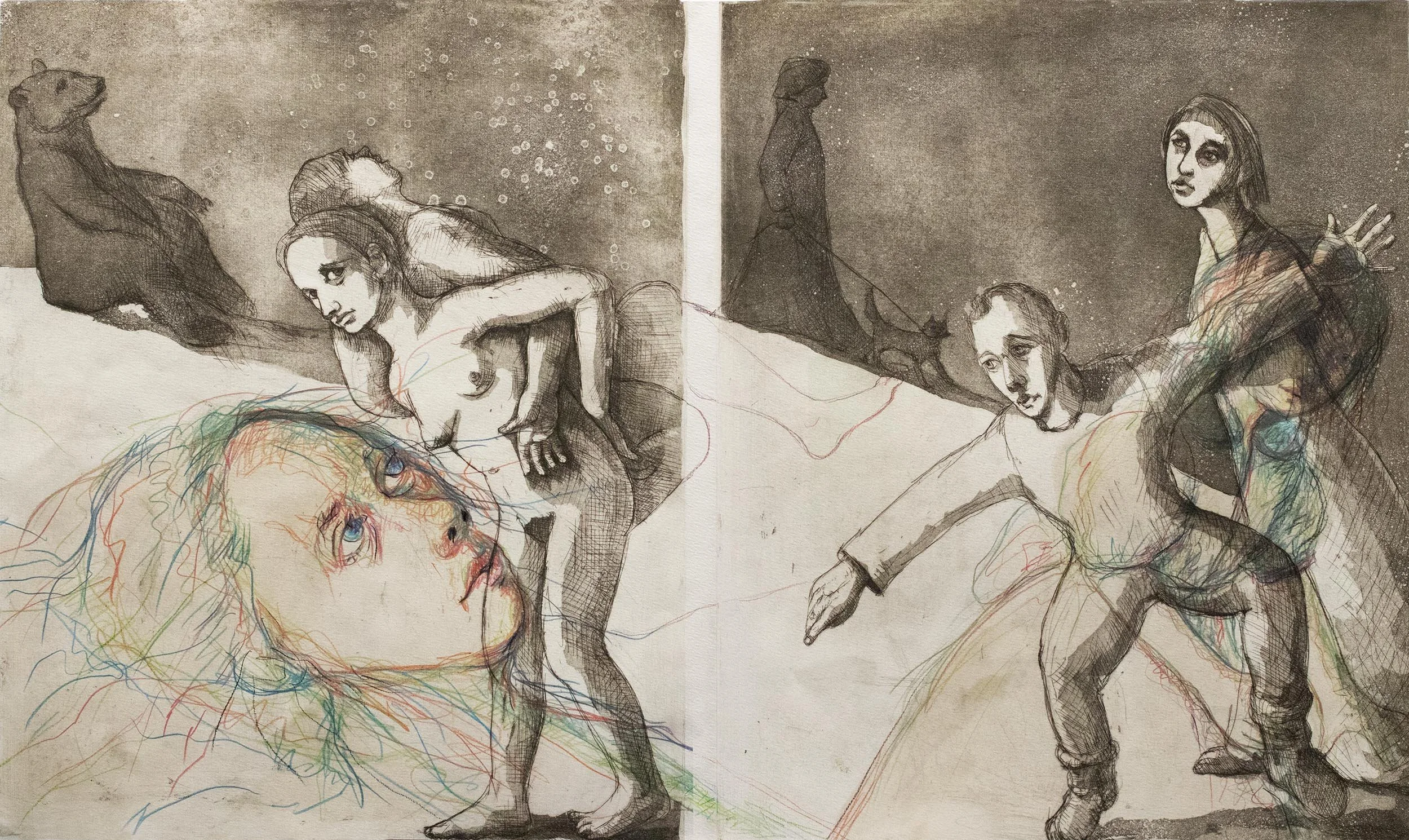 Price Of Silence-diptych • 2003 • 17.625 x 29.75 inches