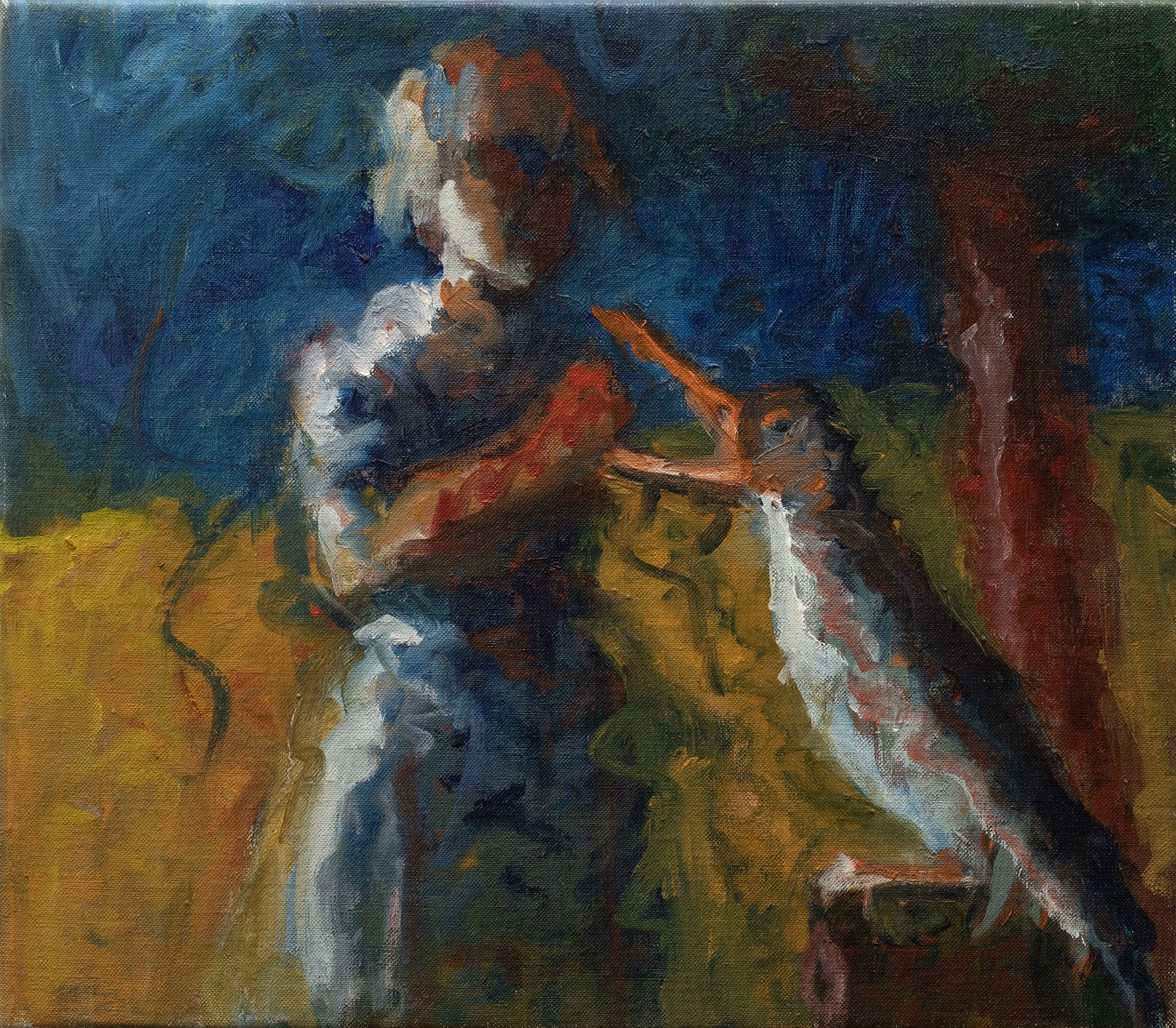 Mealtime • 2019 • 16 x18 inches • Water based oil paint on canvas