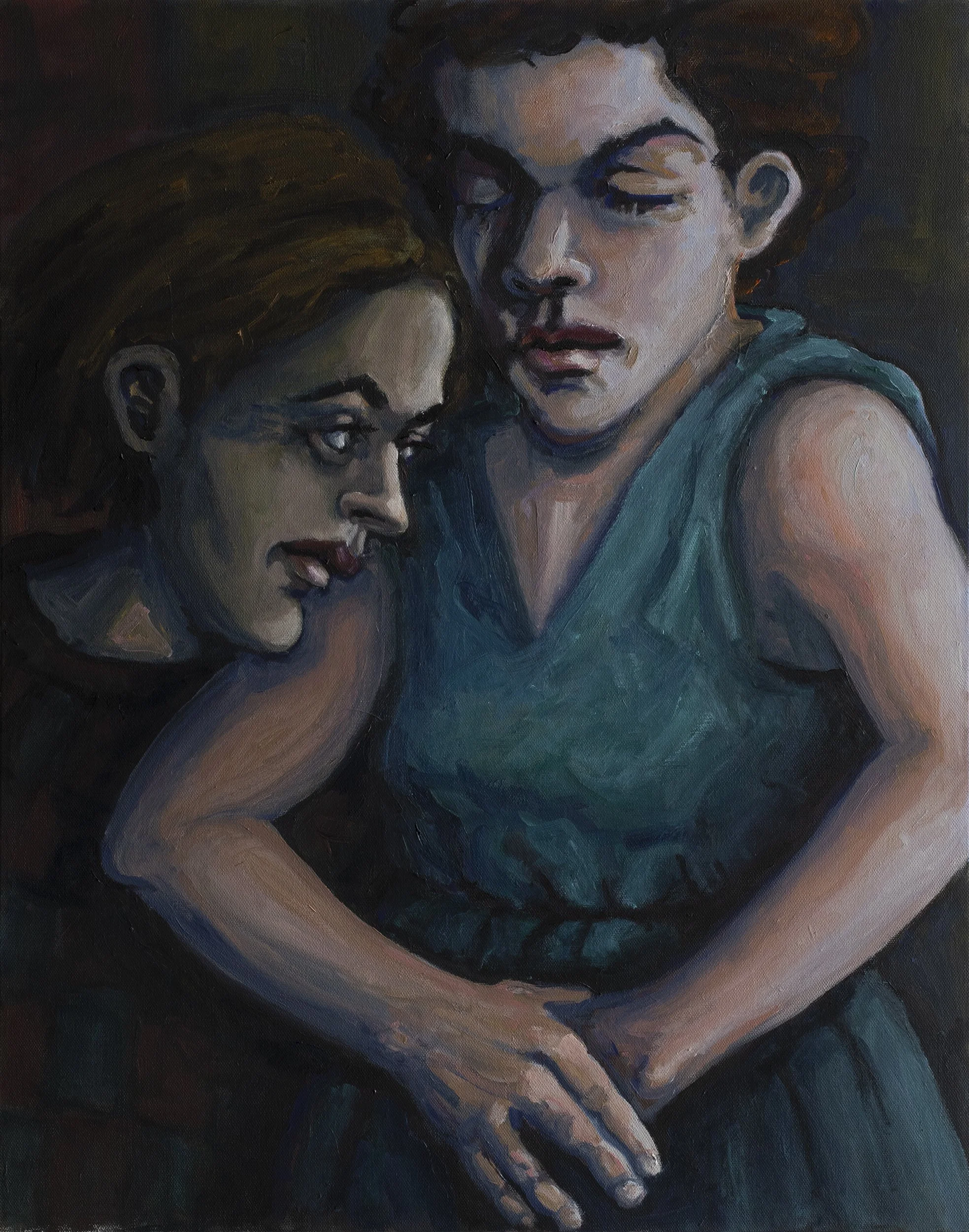 Close Encounter • 2021 • 28 x 22 inches • Water based oil paint on canvas