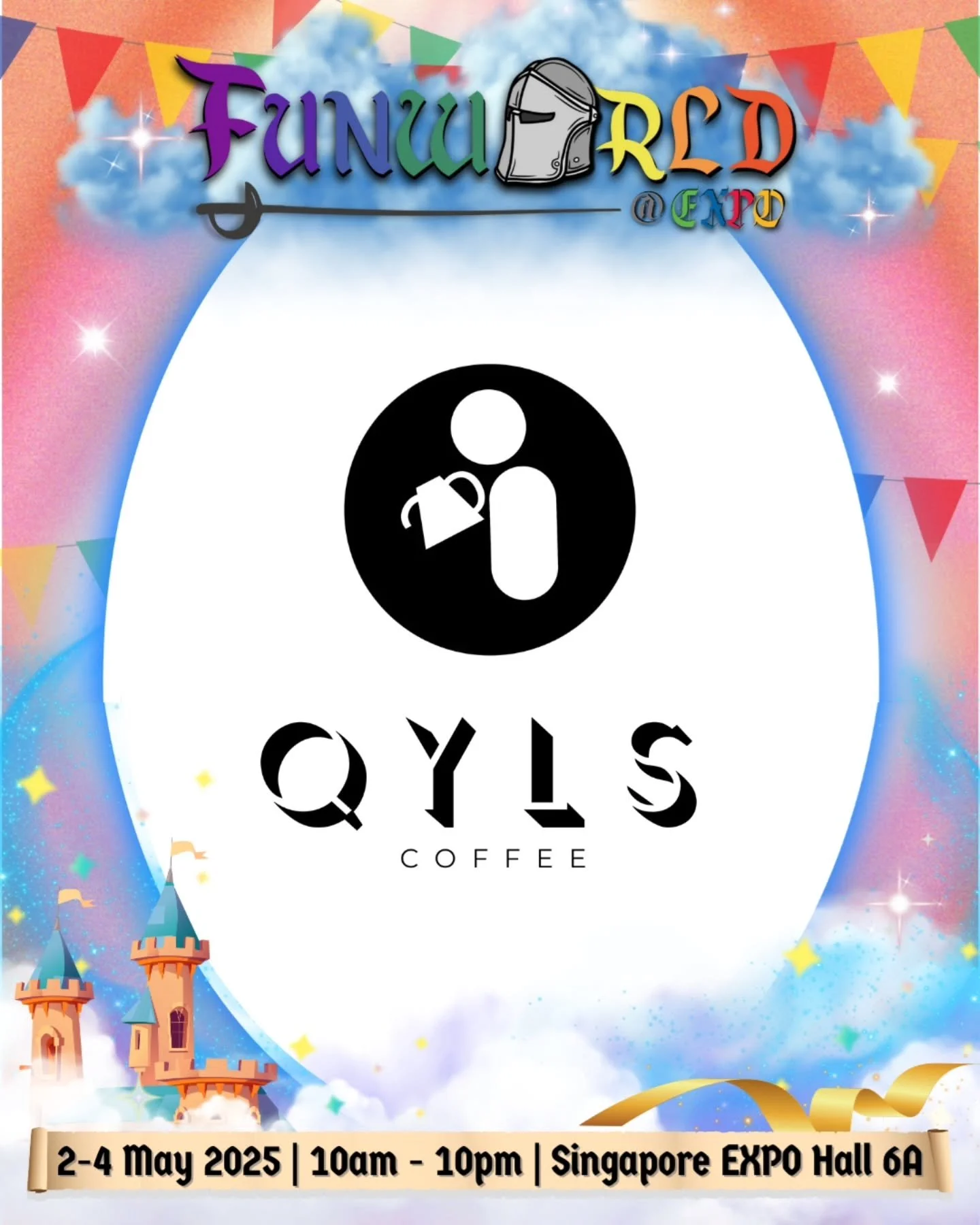 QYL’s Coffee at Fun World Event!
We’re excited to announce that QYL’s Coffee will be at the Fun World Event at Singapore Expo, Hall 6A, Booth L12 from 2nd to 4th May 2025, 10AM–10PM!
Come and drop by to enjoy our range of ata
