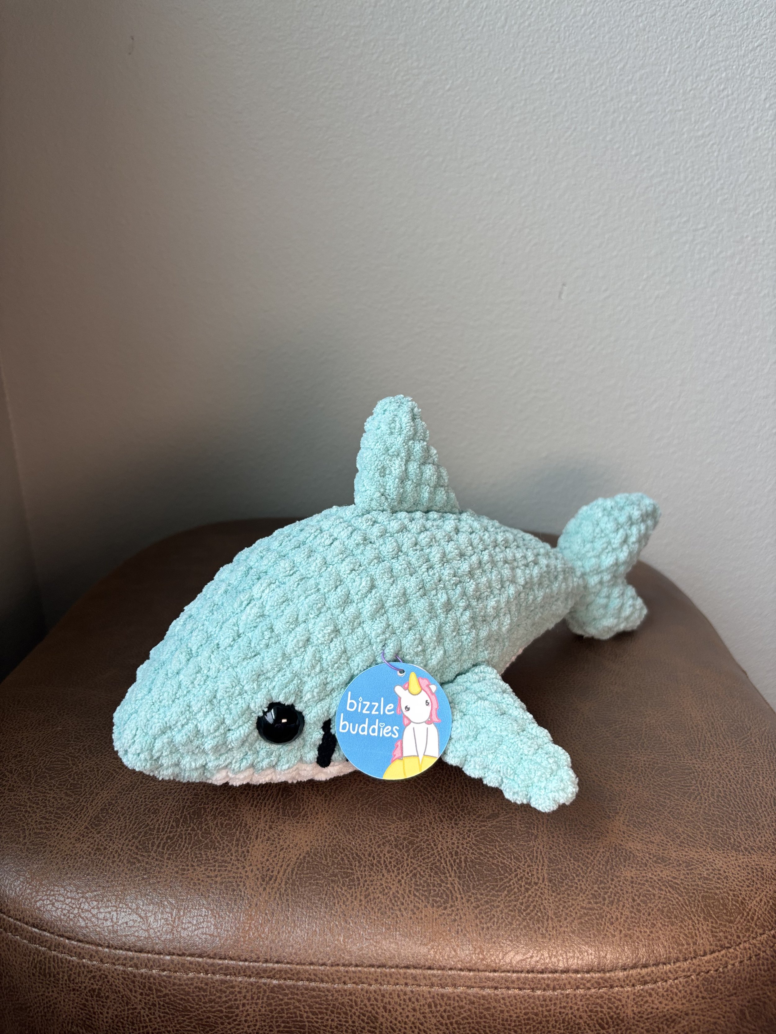 Light Blue Shark crochet plushie
