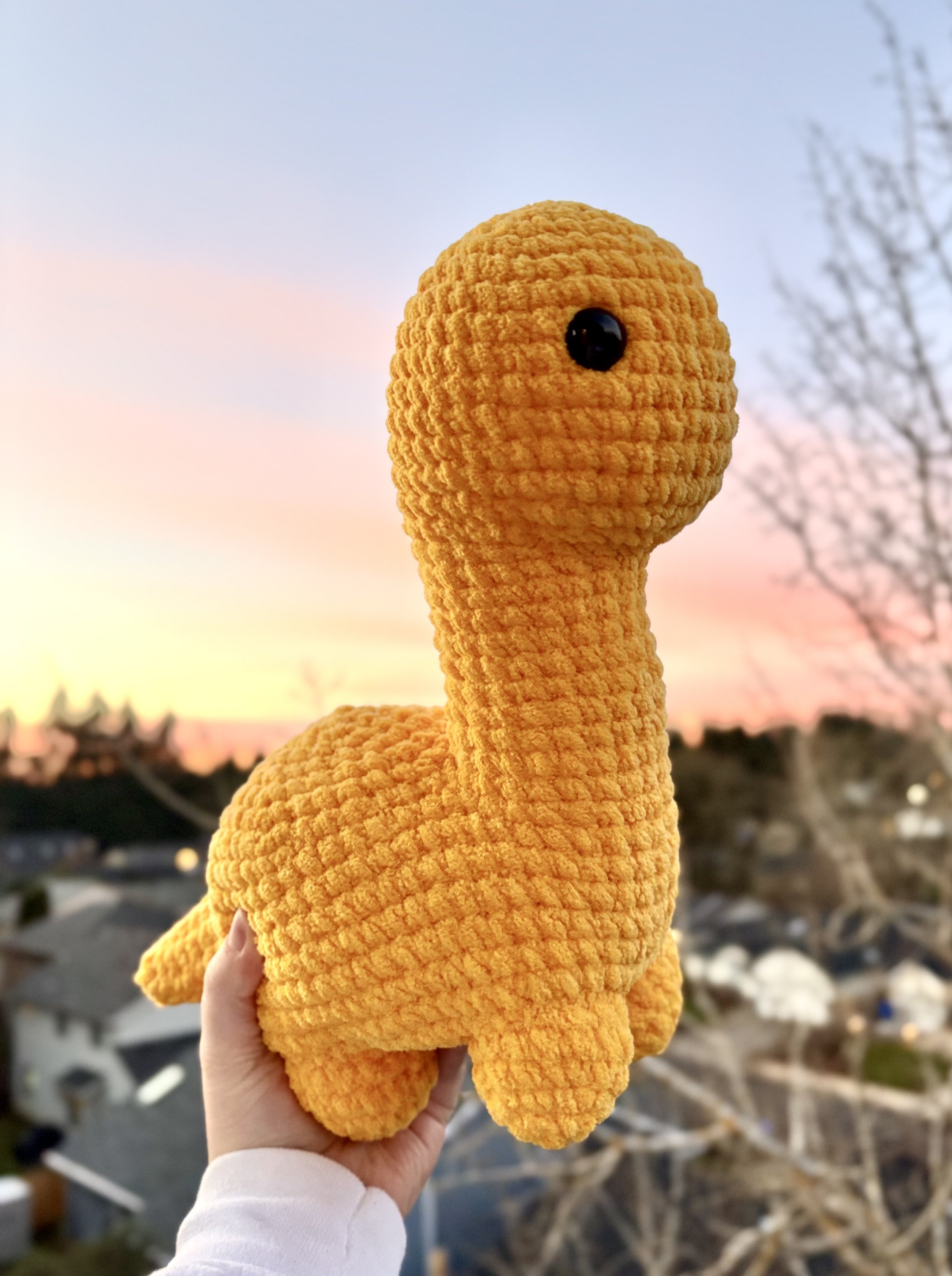 Brontosaurus crochet plushie