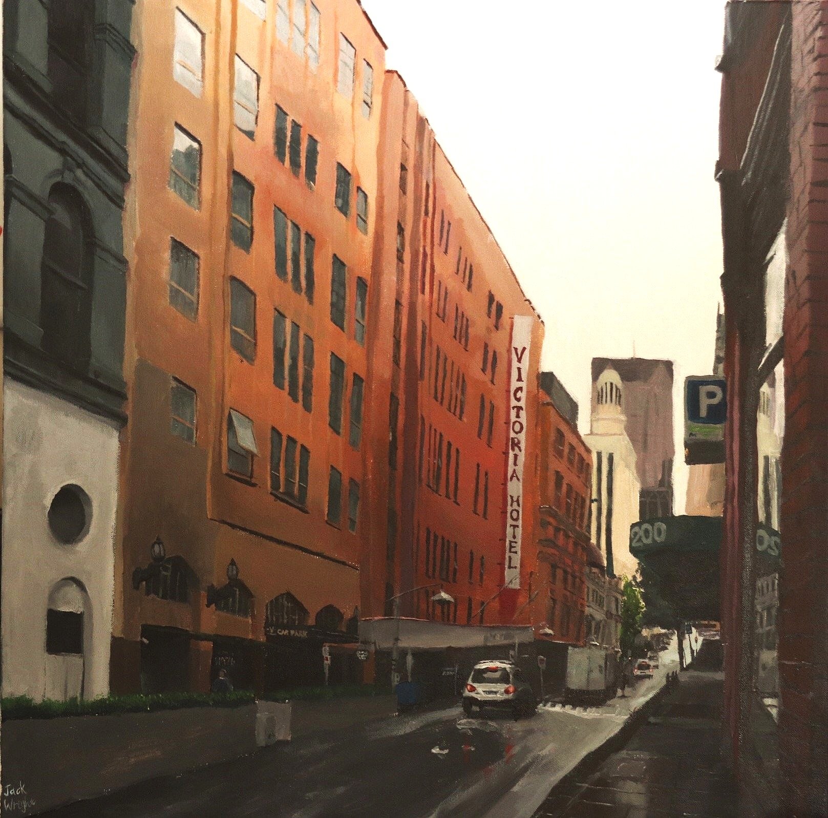 Overcast Over the Labrynth | 
60x60cm. Acrylic on Canvas. Originally painted Between January & June 2021