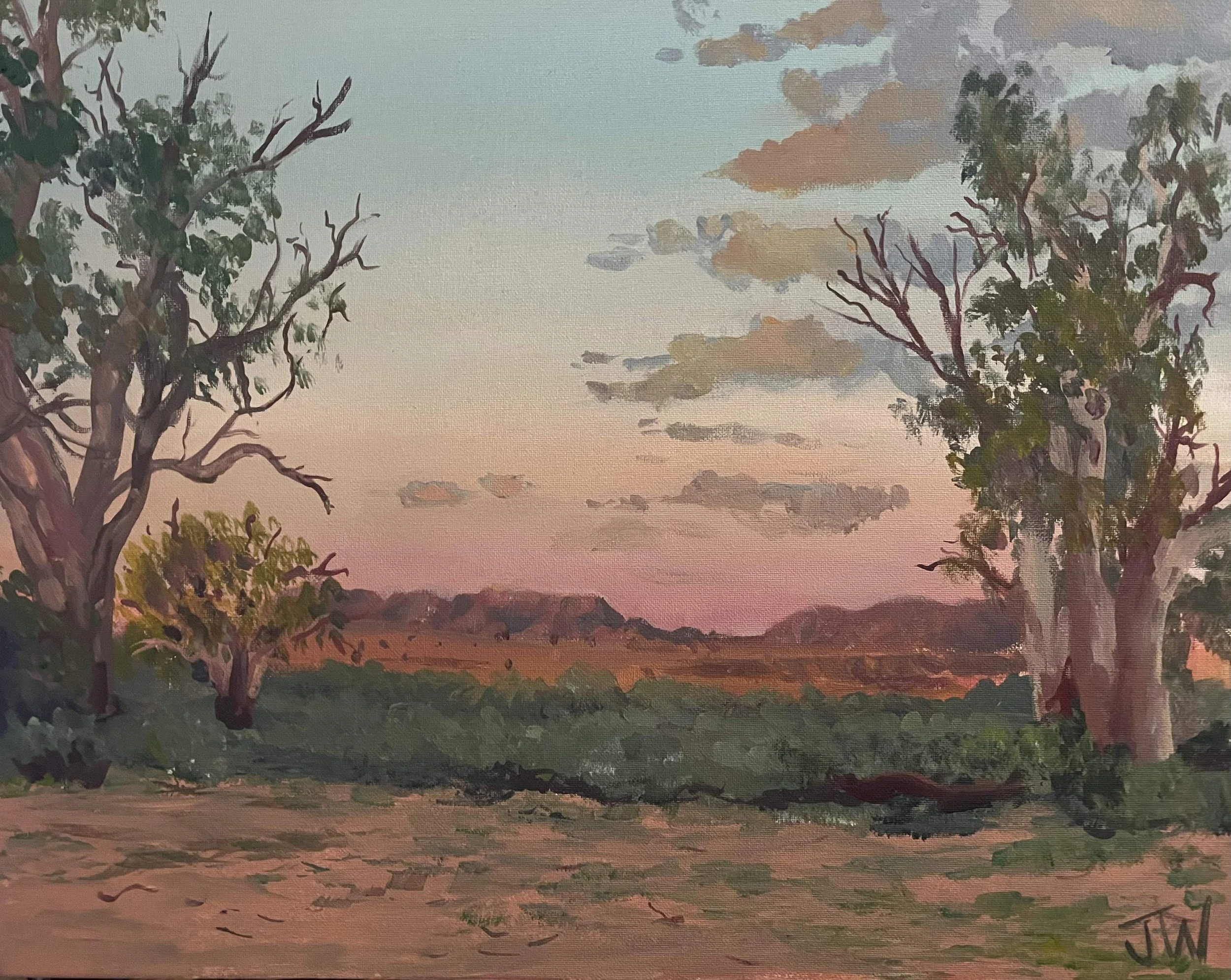 Flinders Ranges First Night | 50x40cm. Acrylic on canvas. Originally Painted in January 2023