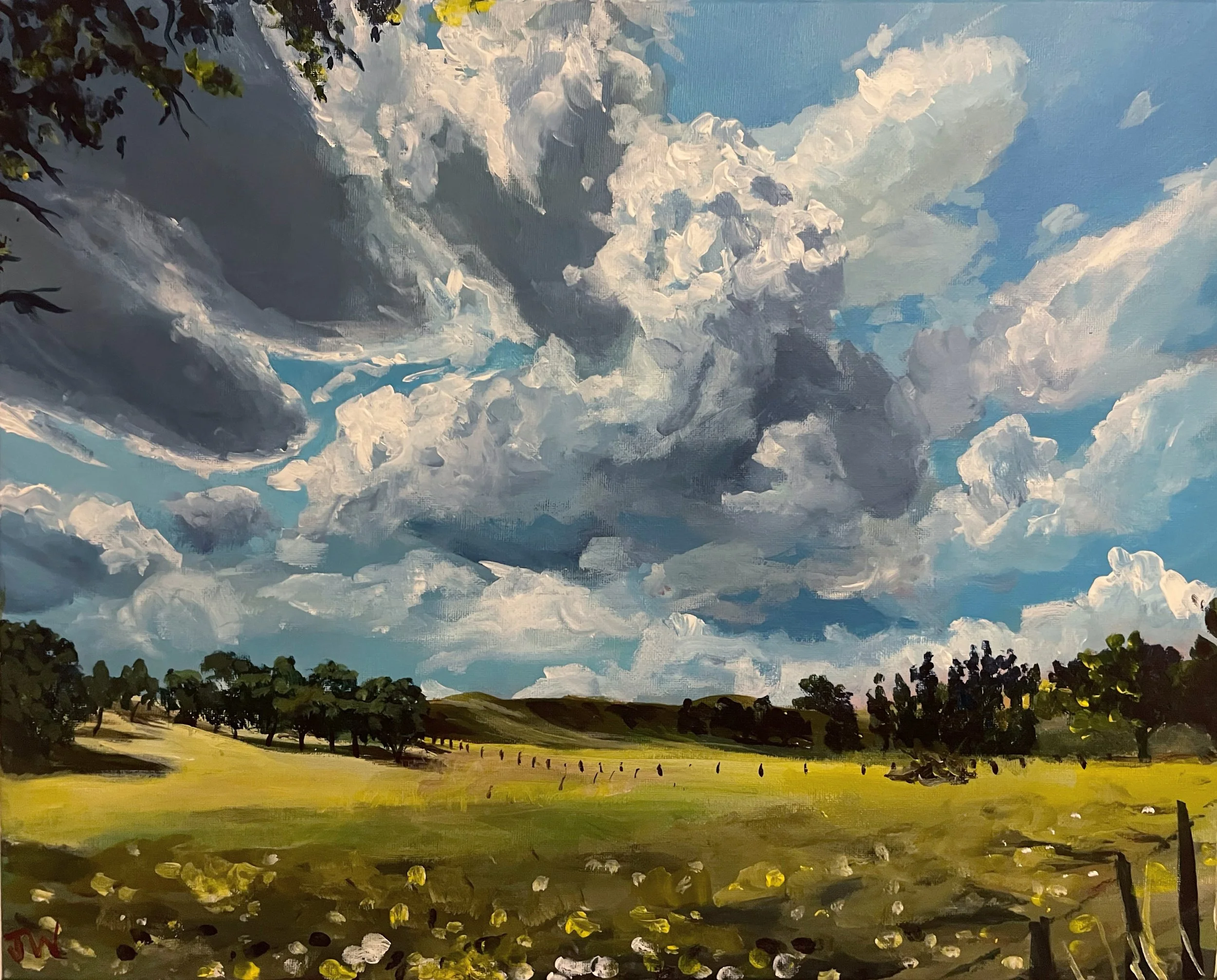 Under The Elliot's Tree | 50.8x40.6cm. Acrylic on canvas. Originally Painted in February 2025