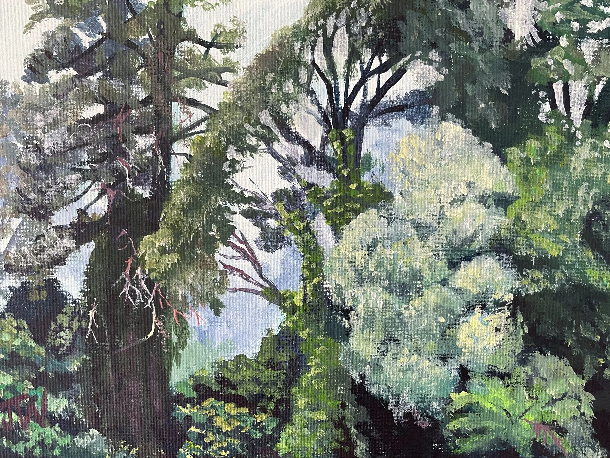 Forest Spirits | 40x30cm. Acrylic on canvas. Originally Painted in March 2023