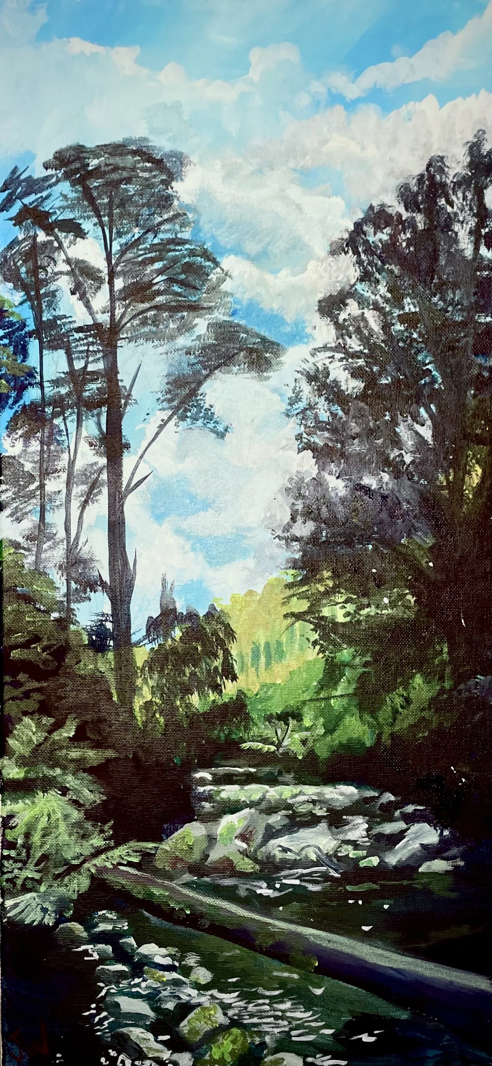 Ali's River | 30.6x61cm. Acrylic on Canvas. Painted as a gift in July 2023.