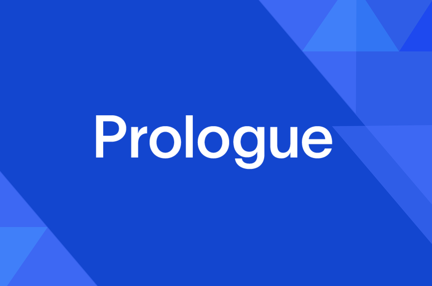 Prologue