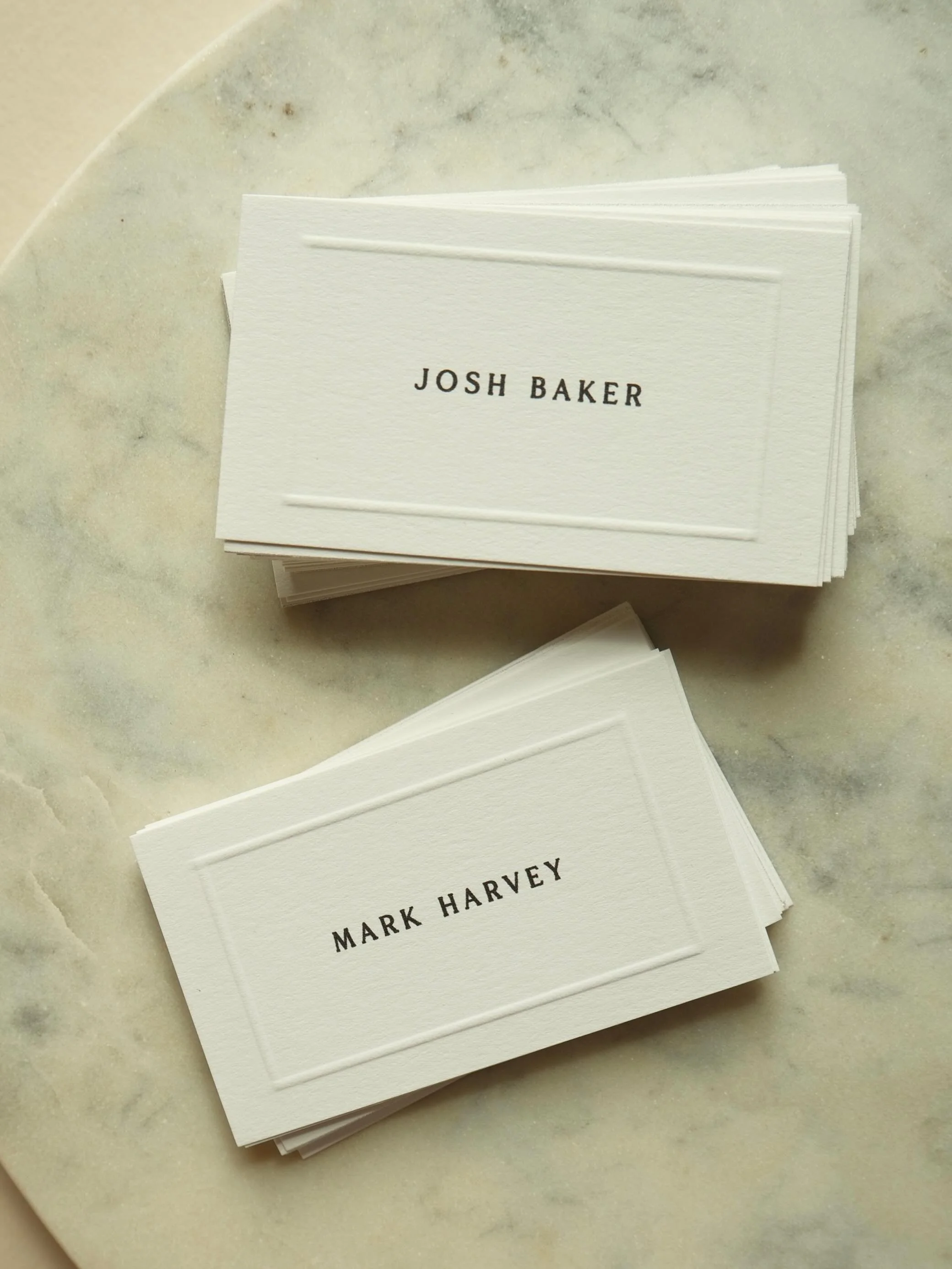 There&rsquo;s something lovely about seeing a guest find their place at the table.

A small detail, but one that helps everyone feel part of the celebration 🤍

Place name cards with embossed borders for Beth &amp; Liam.