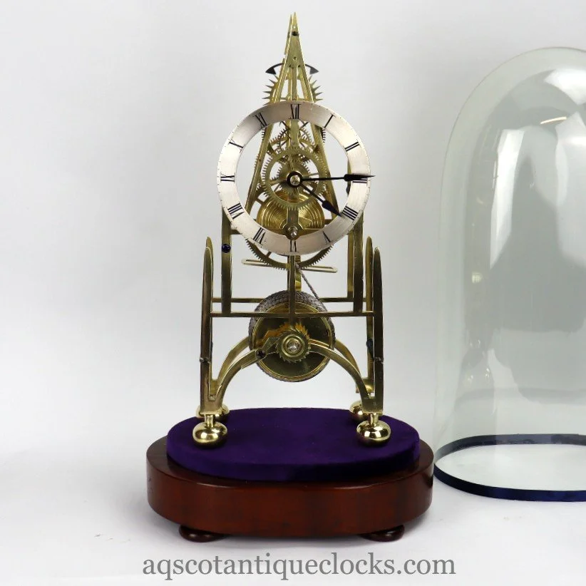 Mid 19th century English skeleton clock.