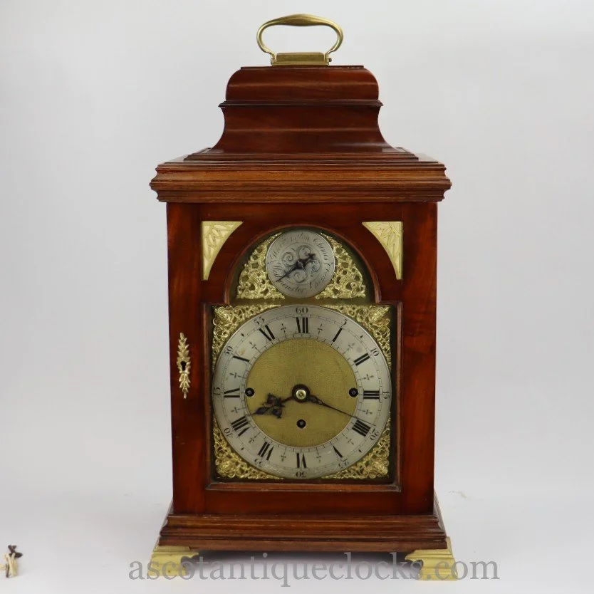 A mid 19th century three train mahogany bracket clock by William Webster London.