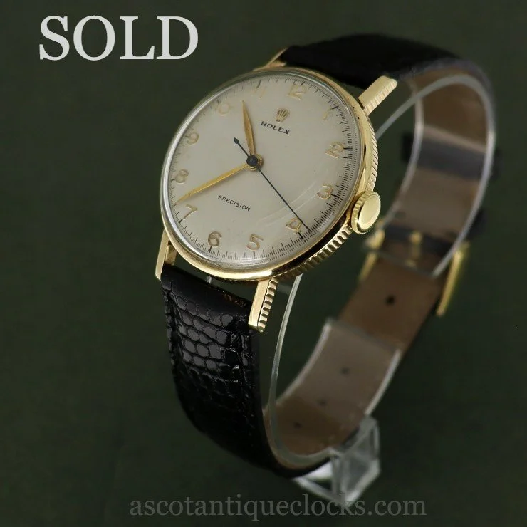 1950s 9ct gold vintage Rolex precision watch.