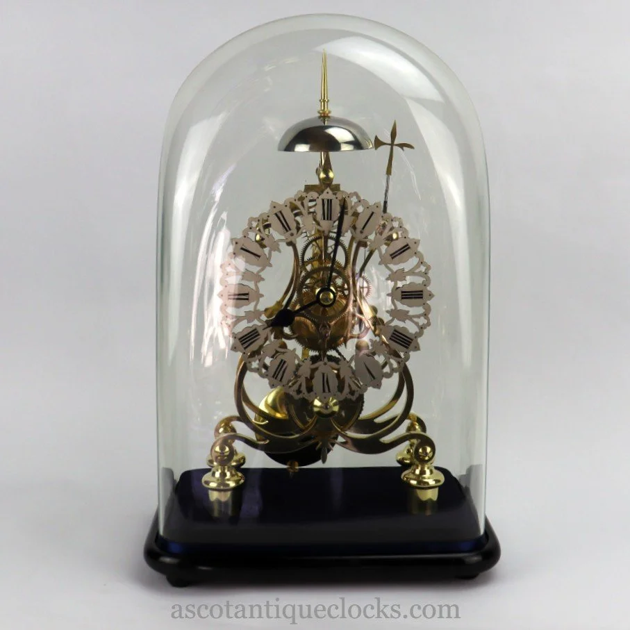 19th Century  single fusee  passing strike skeleton clock.
