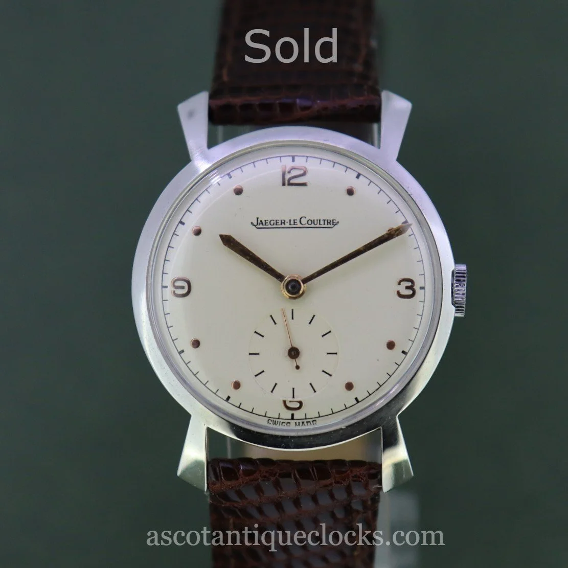 1940s stainless steel vintage Jaeger-LeCoultre watch