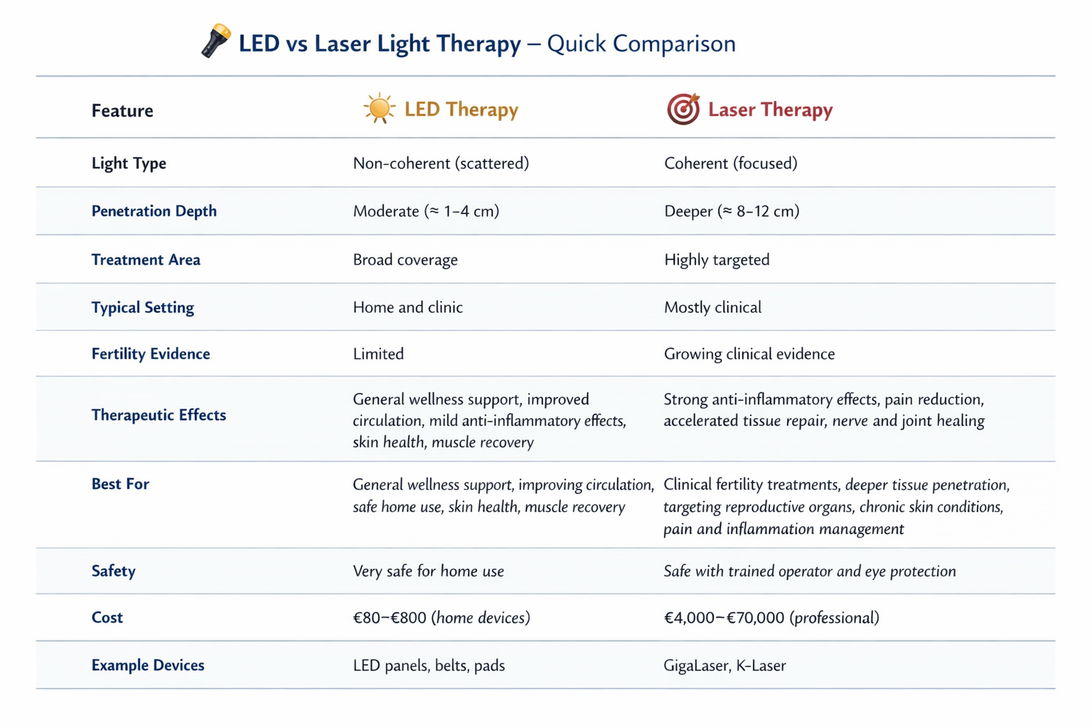 LED vs Laser Light Therapy