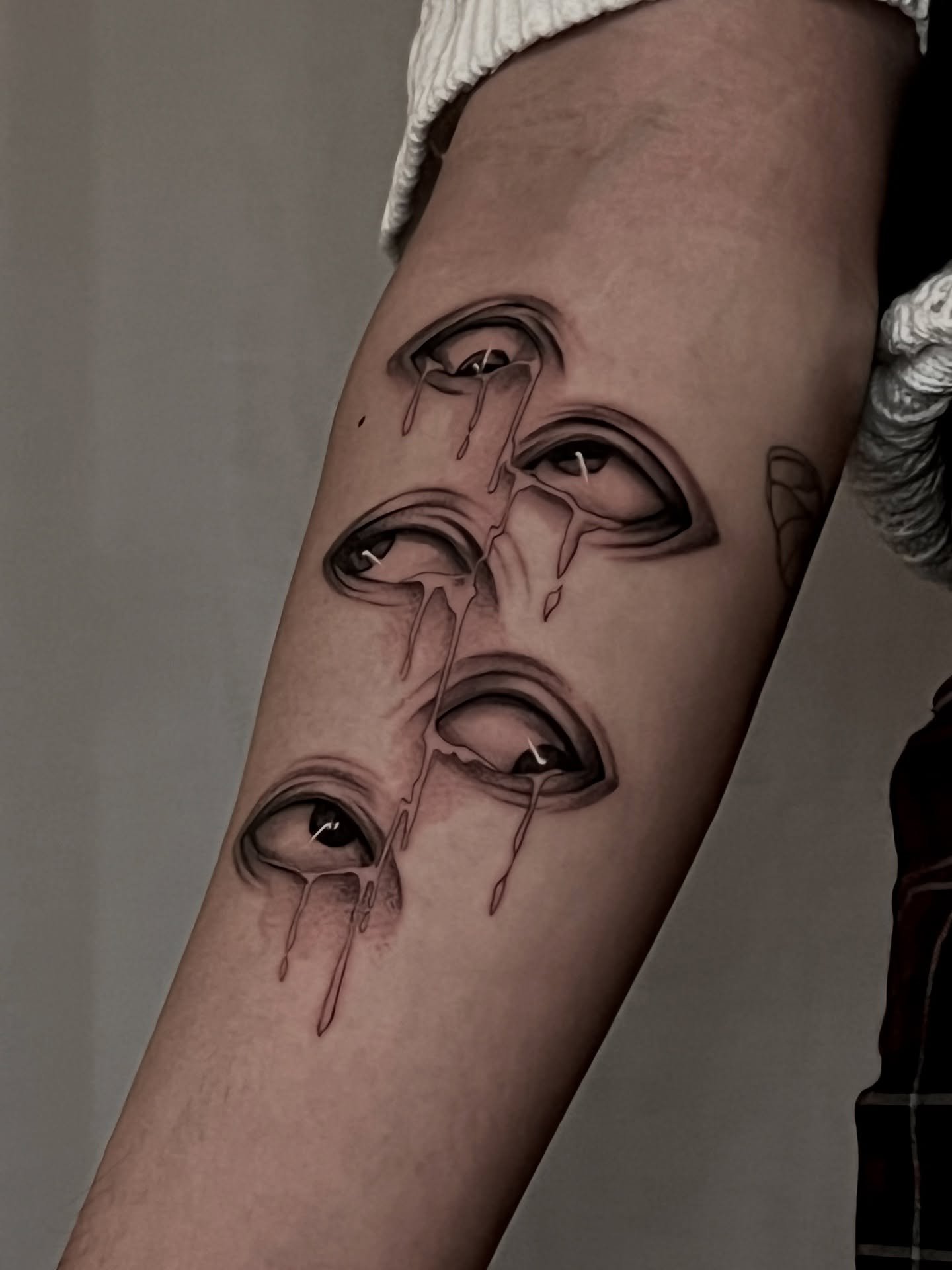 Crying eyes from my flash for Jax. Thank you so much for visiting again! 

Made at @sevensaintstattoo