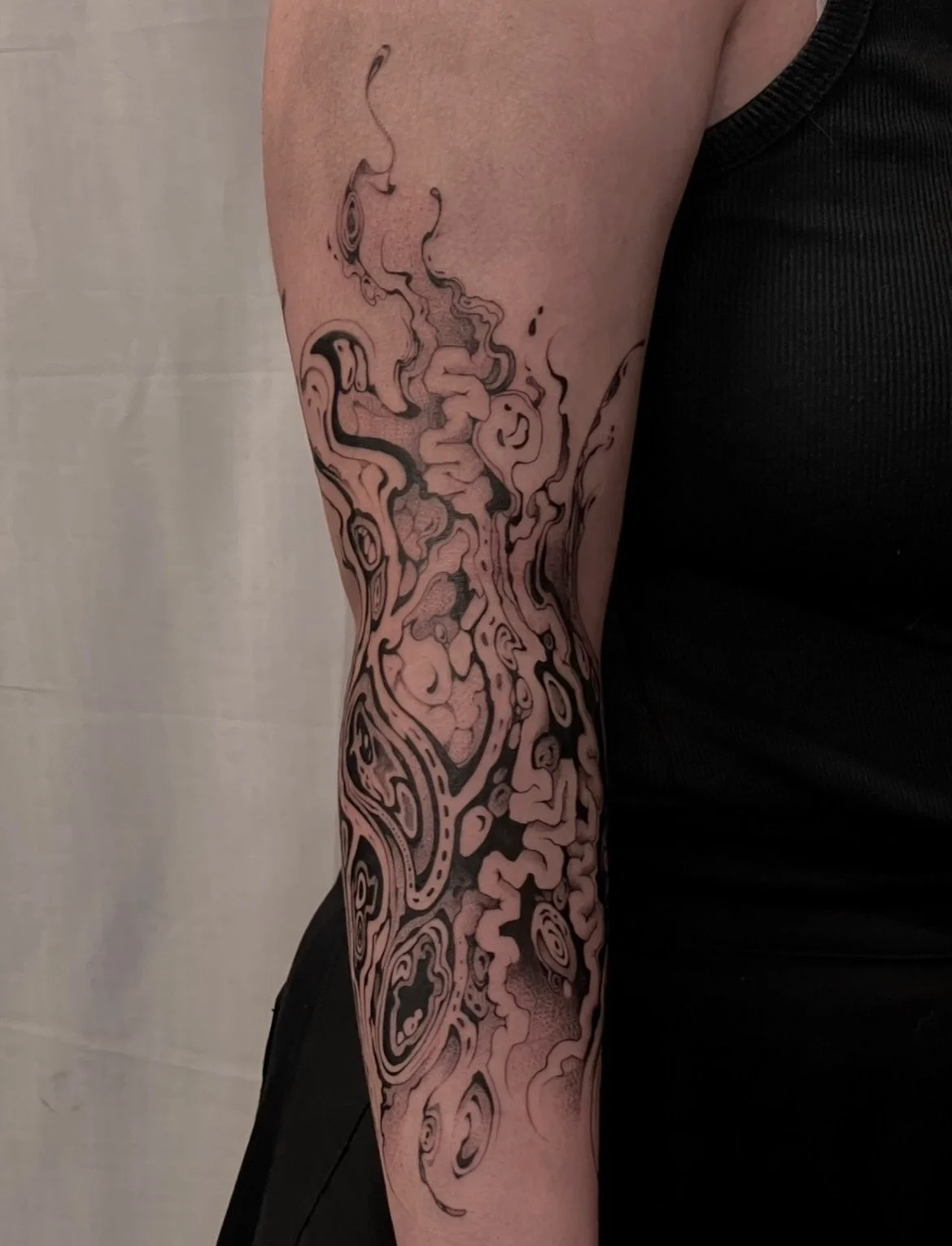 Freehand piece for Michael inspired by The Summer Hikaru Died Made

Made at @sevensaintstattoo