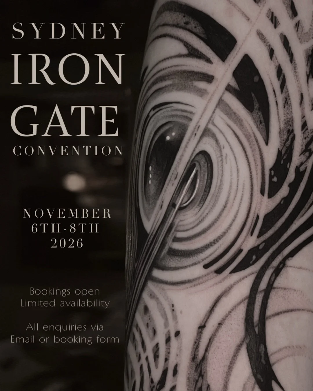 ⚜️SYDNEY⚜️
I&rsquo;ll be visiting for the first time in November for @theirongatetattooconvention 
I would love to work on some large scale projects during the convention, either multiple full days or a 3 day project like a freehand sleeve. Swipe thr