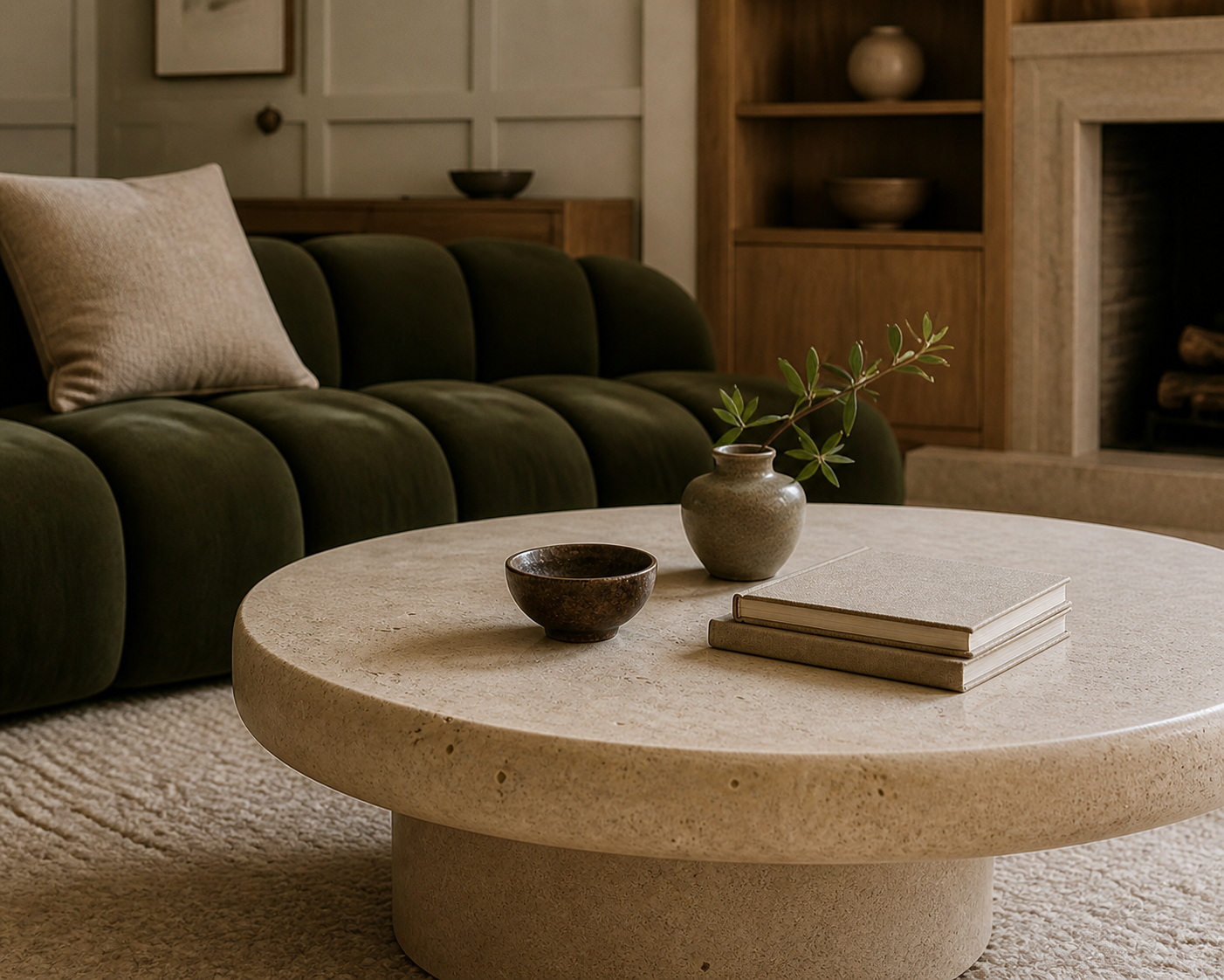 Living room with coffee table and sofa in living room interior deisgn