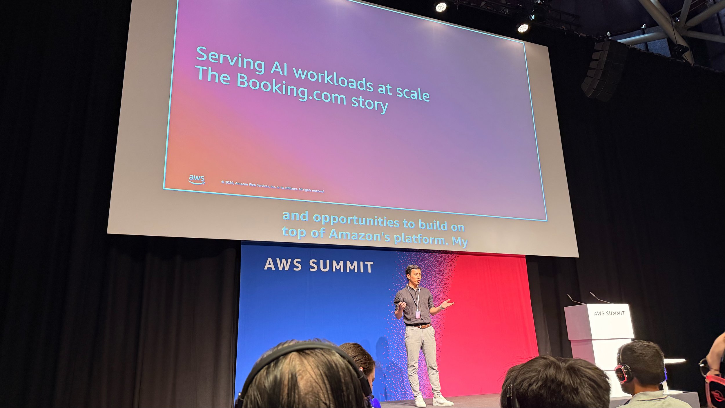 Speaker at the AWS Summit, Amsterdam, Netherlands