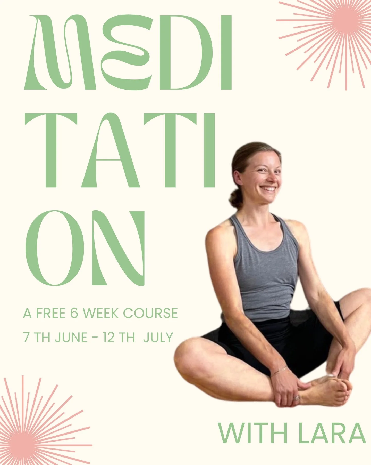 ✨ Free 6-Week Mindfulness Meditation Course ✨

Curious about meditation but not sure where to start? Or tried before and felt like you couldn&rsquo;t quite &ldquo;get it&rdquo;? You&rsquo;re not alone! This course is for you.

Join Lara for a free, 6