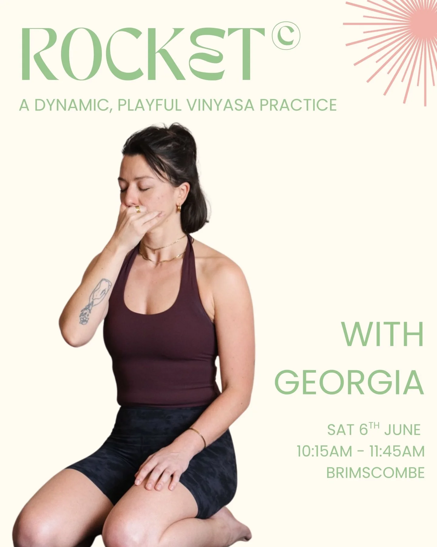 Join @georgia.beaven for a playful and energising 90-minute Rocket&copy; 1 workshop. A strong, dynamic practice designed to build heat, strength and confidence on the mat.

Rocket&copy; yoga is known for its fun, uplifting energy and creative sequenc