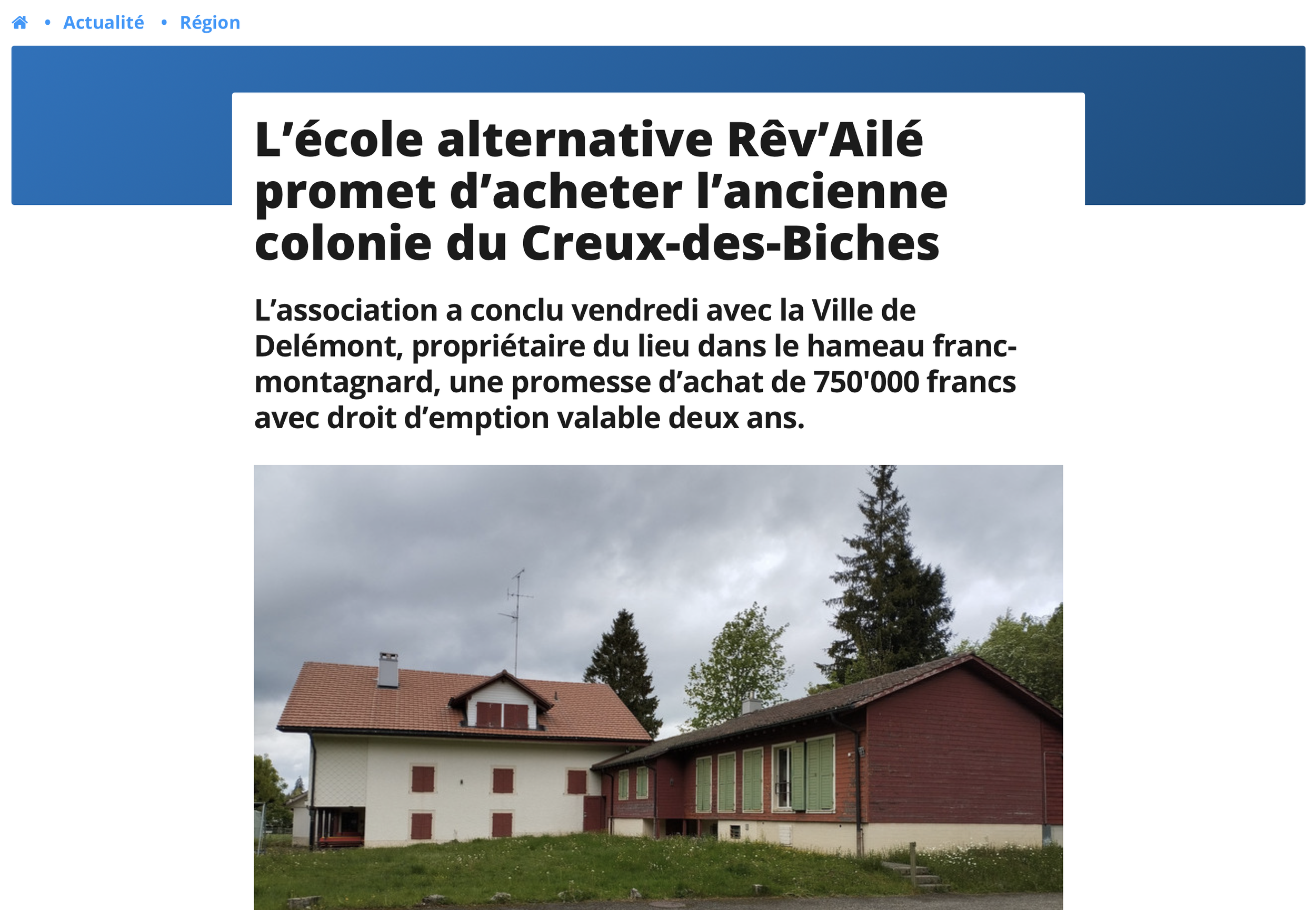 L’article de RFJ sur Rêv'ailé