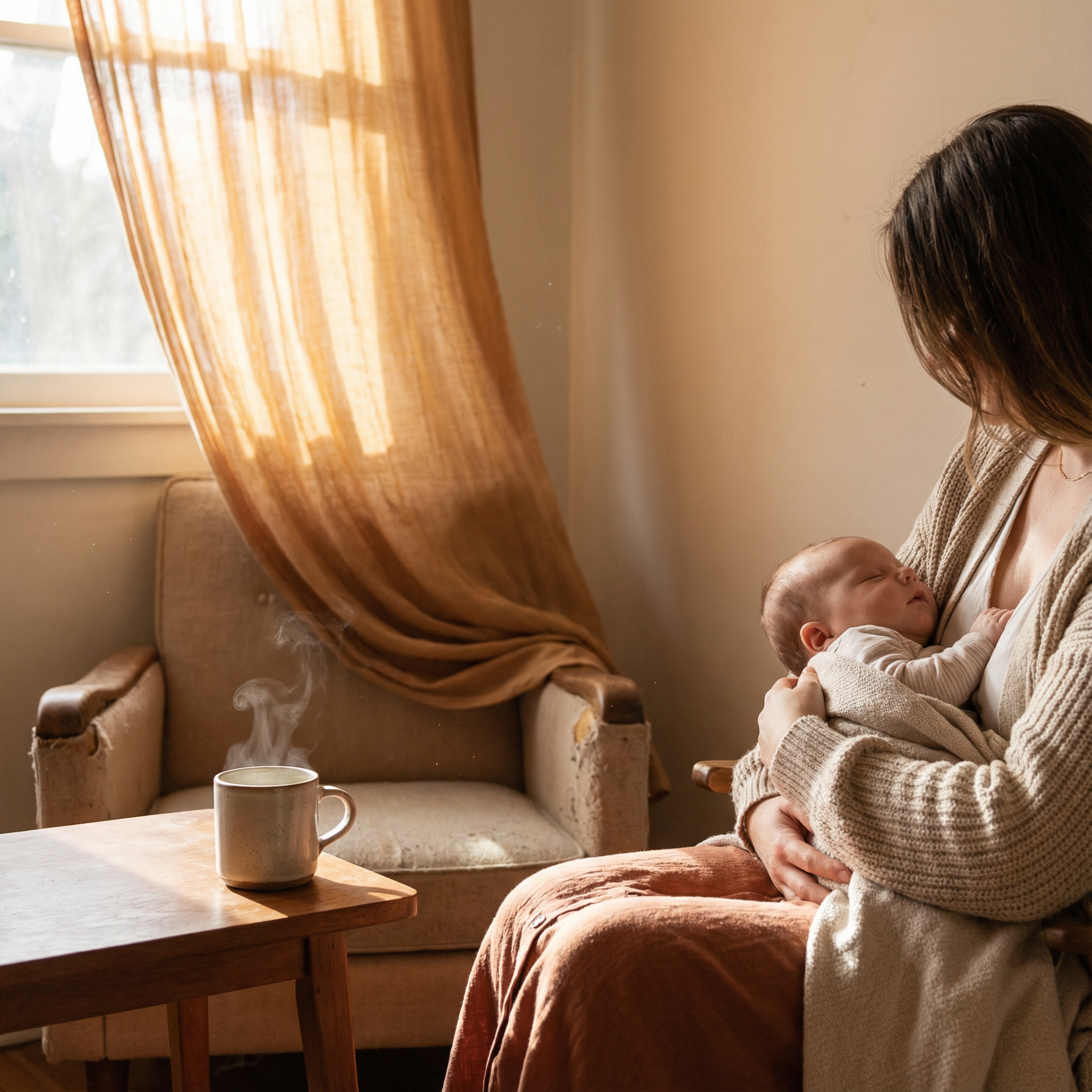 Une maman avec son bébé dans les bras